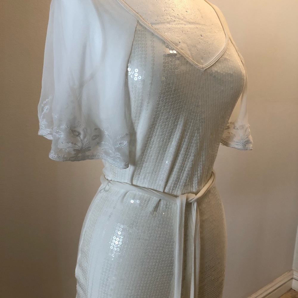 White sequence glam shirt